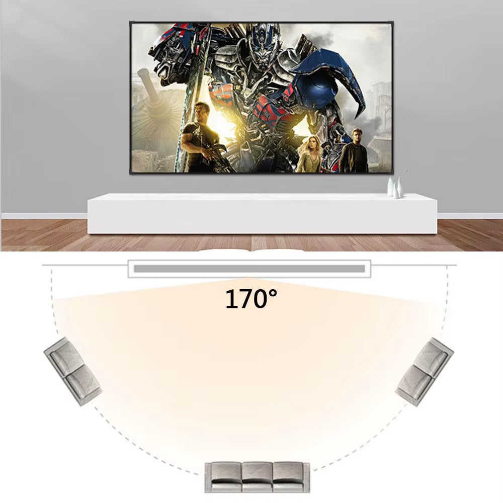 60 84 100 120 150 Inch Projector Screen Portable Projection Screen16:9,Outdoor Movie Screen for Travel Home Theater for HY300